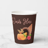 Der Herbst des Erntedankens fällt nach Maß Pappbecher (Rückseite)