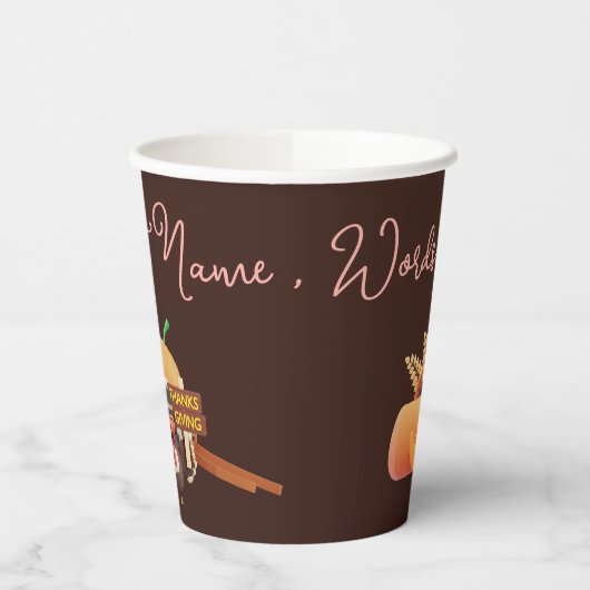 Der Herbst des Erntedankens fällt nach Maß Pappbecher (Links)