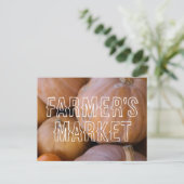 Der Herbst des Pumpkin-Gewürzfarmermarktes Postkarte (Stehend Vorderseite)