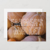 Der Herbst des Pumpkin-Gewürzfarmermarktes Postkarte (Vorne/Hinten)