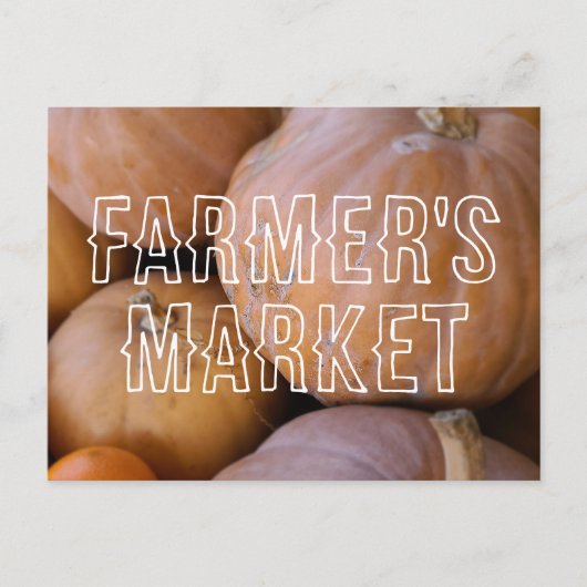 Der Herbst des Pumpkin-Gewürzfarmermarktes Postkarte (Vorderseite)