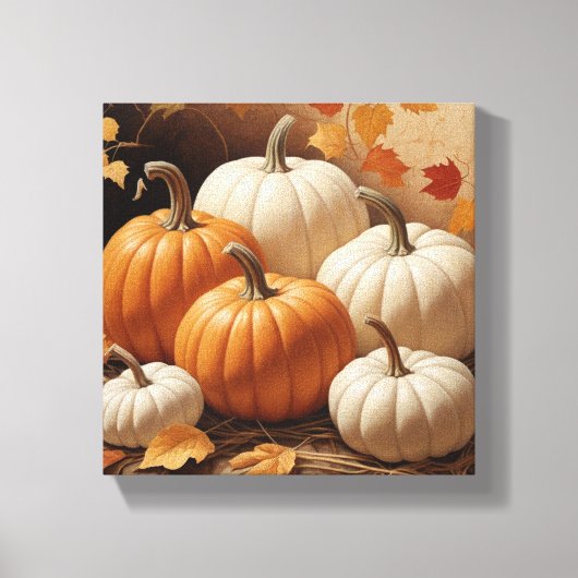 Der Herbst: Eine Symphonie der Pumpkins-Leinwand Leinwanddruck (Vorderseite)