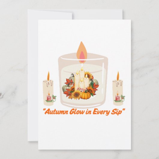 "Der Herbst glüht in jeder Seite Einladung (Rückseite)