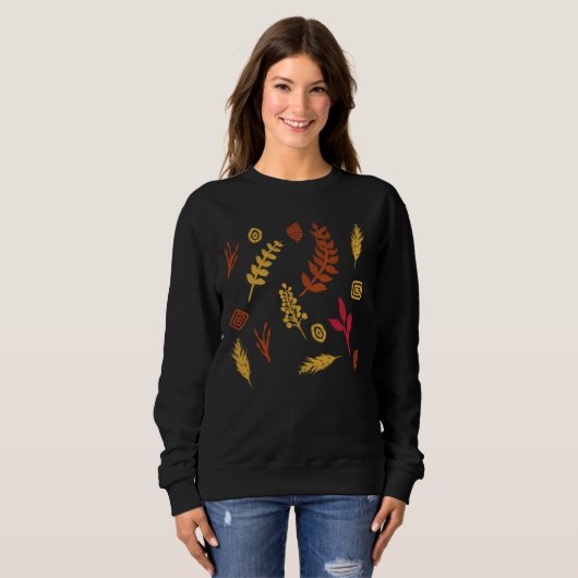 Der Herbst hinterlässt abstraktes Design Sweatshirt (Vorne ganz)