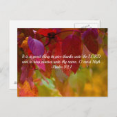 Der Herbst hinterlässt Christliche Verse Psalmen Postkarte (Vorne/Hinten)