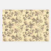 Der Herbst hinterlässt das moderne Toile de Jouy M Geschenkpapier Set (Vorderseite 3)