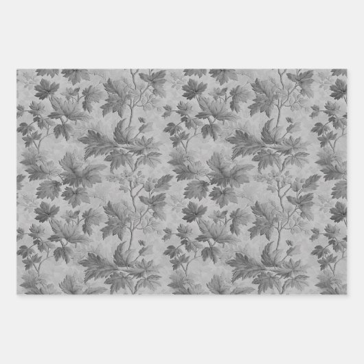 Der Herbst hinterlässt das moderne Toile de Jouy M Geschenkpapier Set (Vorderseite 2)