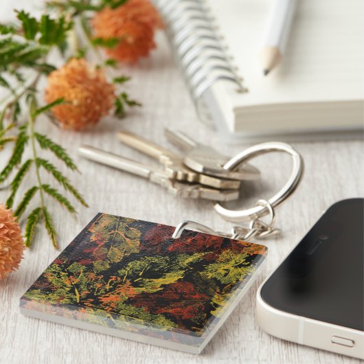 Der Herbst hinterlässt den Acrylring Schlüsselanhänger (Vorderseite rechts)