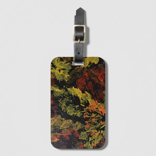 Der Herbst hinterlässt den Gepäckanhänger (Vorderseite Vertikal)