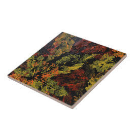 Der Herbst hinterlässt die Keramik. Fliese