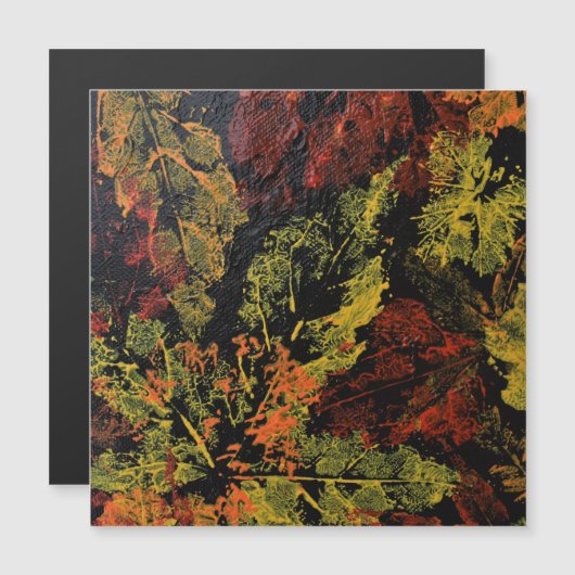 Der Herbst hinterlässt die Magnetkarte (Vorne/Hinten)