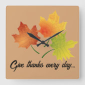 Der Herbst hinterlässt die Personalisierte Wall-Uh Quadratische Wanduhr (Vorderseite)