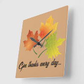 Der Herbst hinterlässt die Personalisierte Wall-Uh Quadratische Wanduhr (Winkel)