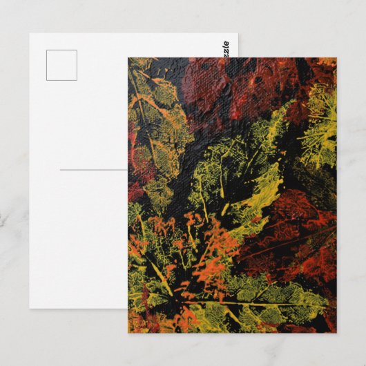 Der Herbst hinterlässt die Postkarte (Vorne/Hinten)