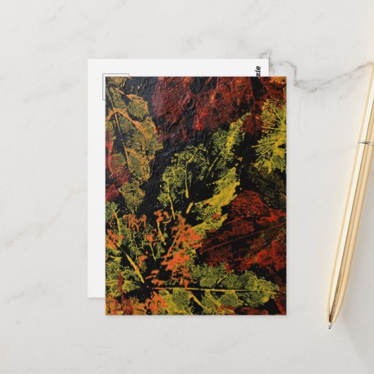 Der Herbst hinterlässt die Postkarte (Vorderseite/Rückseite Beispiel)