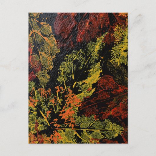 Der Herbst hinterlässt die Postkarte (Vorderseite)