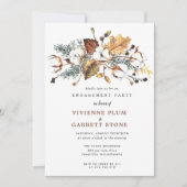 Der Herbst hinterlässt die Weißflorenengagierungsp Einladung (Vorderseite)