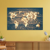 Der Herbst hinterlässt die Weltkarte Mauer Kunst Leinwanddruck (Insitu (Wohnzimmer))