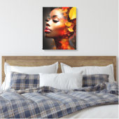Der Herbst hinterlässt digitale Collage mit Rauchk Leinwanddruck (Insitu (Schlafzimmer))