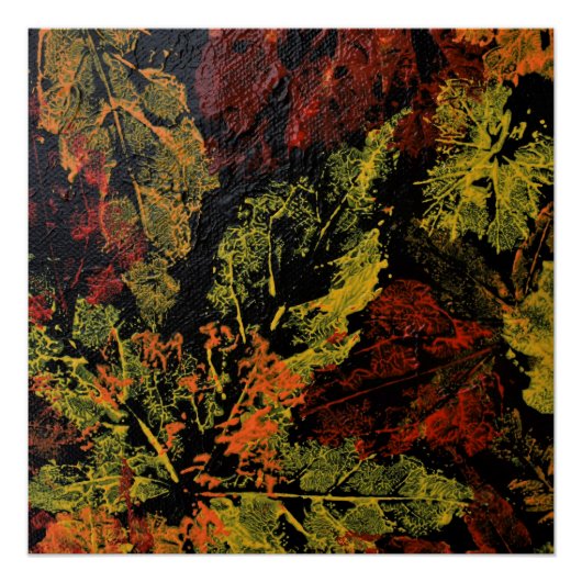 Der Herbst hinterlässt ein glänzendes Poster (Vorderseite)