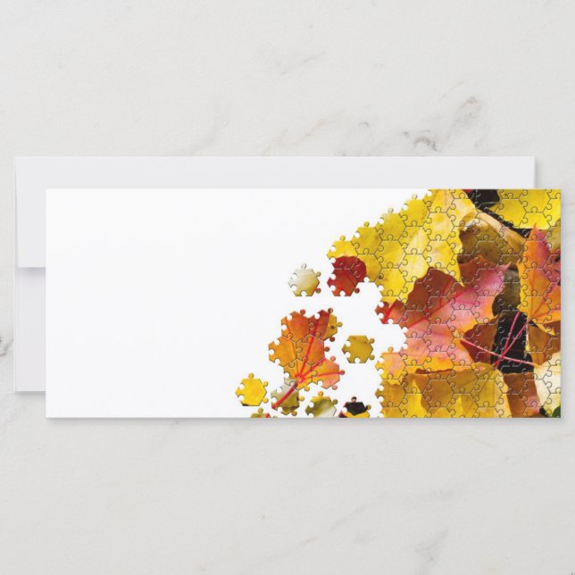 Der Herbst hinterlässt ein Puzzle-Look-Bild (Vorderseite)