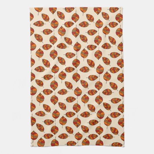 Der Herbst hinterlässt ein rotes Leaf-Muster in je Geschirrtuch (Vertikal)