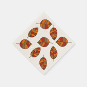 Der Herbst hinterlässt ein rotes Leaf-Muster in je Serviette (Ecke)