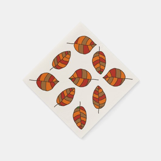 Der Herbst hinterlässt ein rotes Leaf-Muster in je Serviette (Ecke)