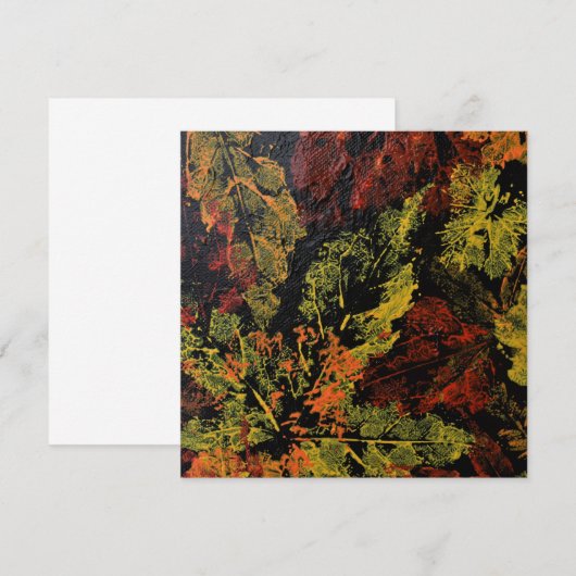 Der Herbst hinterlässt eine flache Karte (Vorne/Hinten)