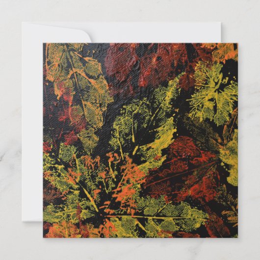 Der Herbst hinterlässt eine flache Karte (Vorderseite)