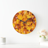Der Herbst hinterlässt eine große Wall-Uhr Große Wanduhr (Zuhause)