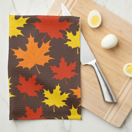 Der Herbst hinterlässt farbenfrohe Muster Geschirrtuch (Viertel Falte)