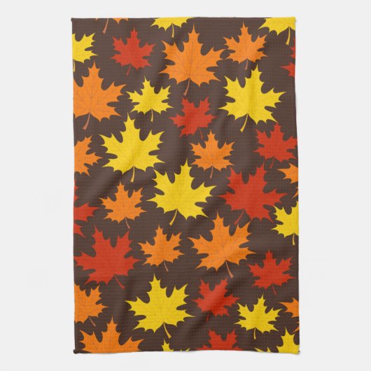 Der Herbst hinterlässt farbenfrohe Muster Geschirrtuch (Vertikal)