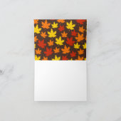 Der Herbst hinterlässt farbenfrohe Muster Karte (Innenseite)