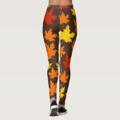 Der Herbst hinterlässt farbenfrohe Muster Leggings (Rückseite)