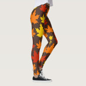 Der Herbst hinterlässt farbenfrohe Muster Leggings (Rechts)