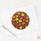 Der Herbst hinterlässt farbenfrohe Muster Runder Aufkleber (Umschlag)