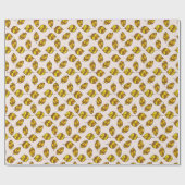 Der Herbst hinterlässt gelbes Leaf-Muster in jeder Geschenkpapier (Flach)
