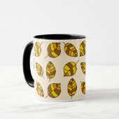 Der Herbst hinterlässt gelbes Leaf-Muster in jeder Tasse (Vorderseite Links)