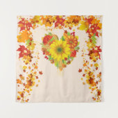 Der Herbst hinterlässt Herbstfarben im Hintergrund Wandteppich (Vorderseite)