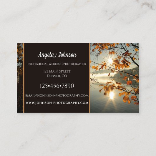 Der Herbst hinterlässt Ihre Foto-Visitenkarte Visitenkarte (Rückseite)