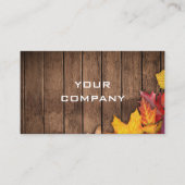 Der Herbst hinterlässt Ihre Visitenkarte Naturholz (Vorderseite)