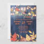 Der Herbst hinterlässt Lichter auf dem Erntedank H Einladung (Vorderseite)