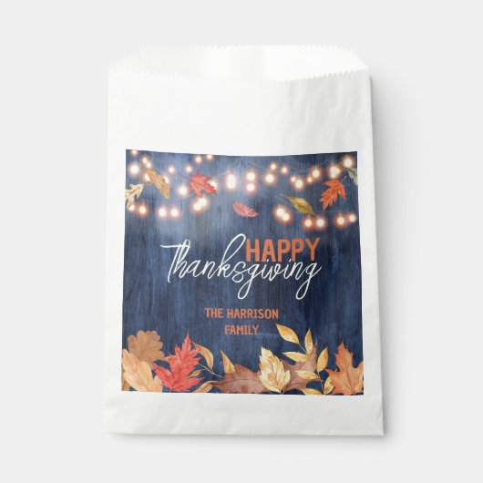 Der Herbst hinterlässt Lichter auf dem Erntedank H Geschenktütchen (Vorderseite)