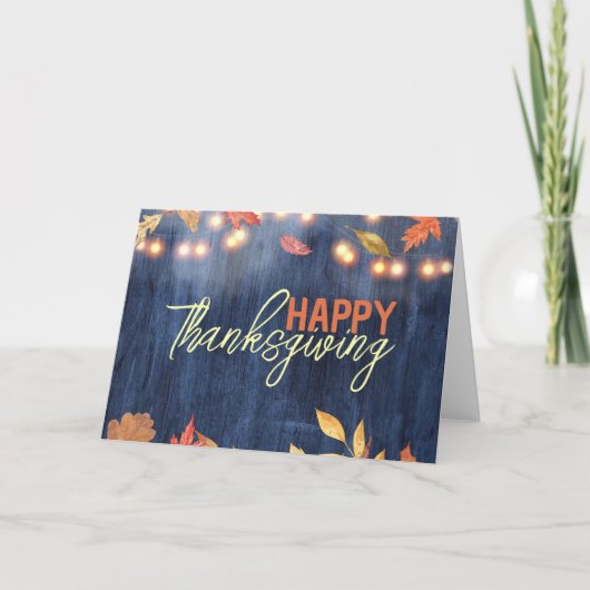 Der Herbst hinterlässt Lichter auf dem Erntedank H Karte (Vorderseite)