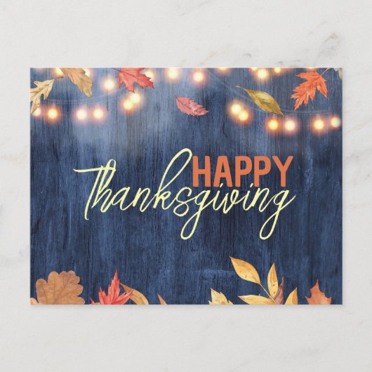 Der Herbst hinterlässt Lichter auf dem Erntedank H Postkarte (Vorderseite)
