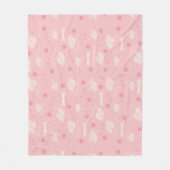 Der Herbst hinterlässt Muster rosa Vanilla Fleecedecke (Vorderseite)