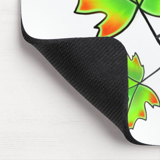 Der Herbst hinterlässt rote, orangefarbene Blätter Mousepad (Ecke)