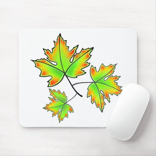 Der Herbst hinterlässt rote, orangefarbene Blätter Mousepad (Mit Mouse)