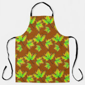 Der Herbst hinterlässt rote, orangefarbene Blätter Schürze (Vorderseite)